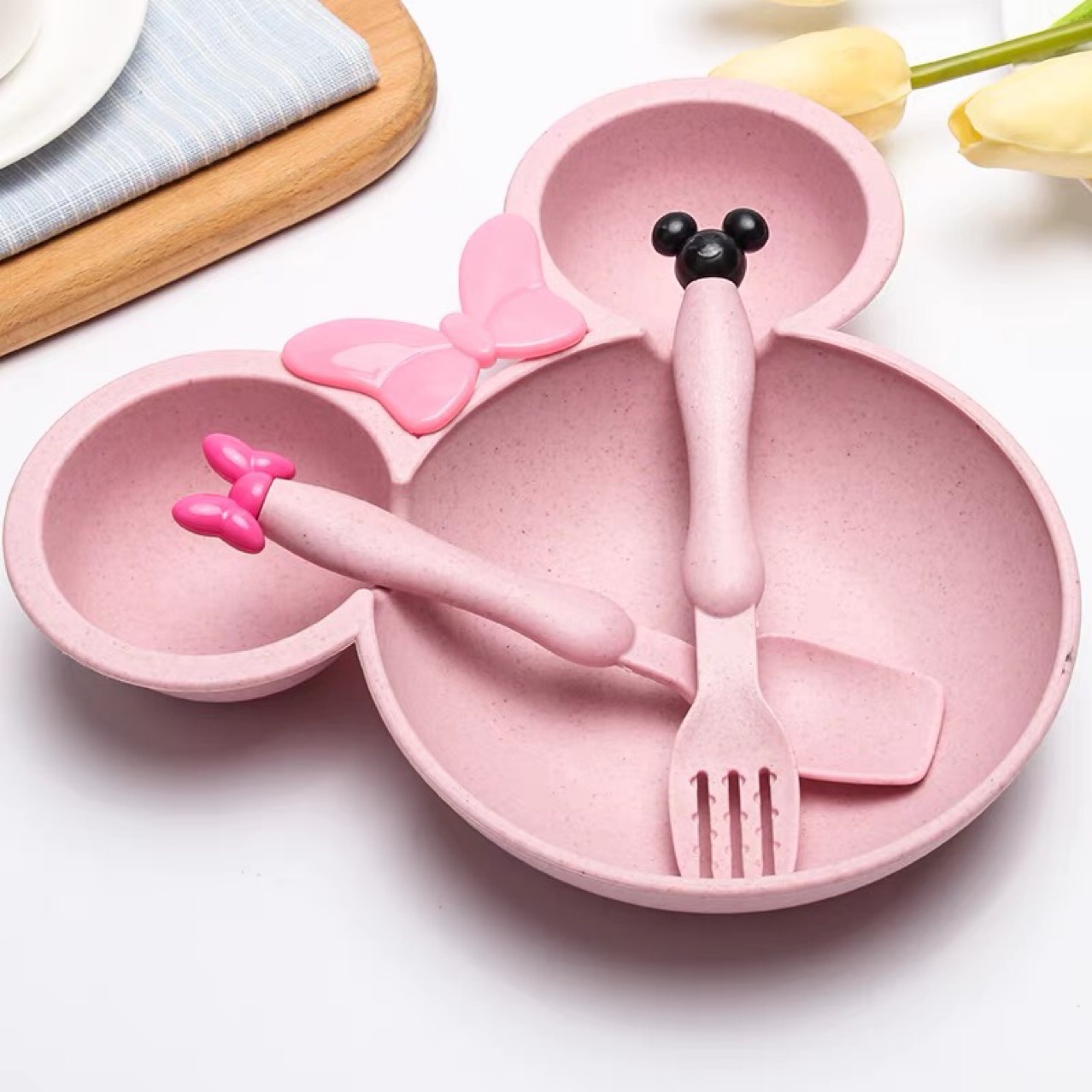 Wheat Straw Minnie Mouse Kids  - Baby Food Menu ulasan dan harga